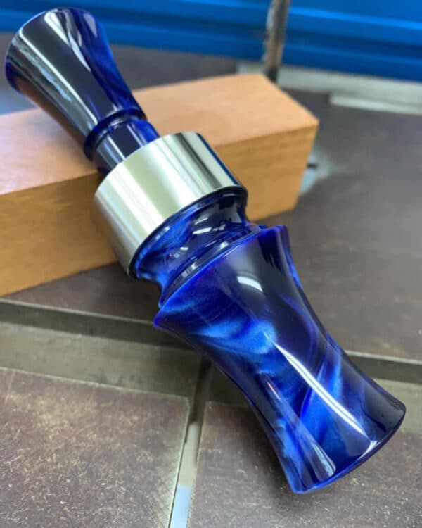 Blue Pearl cast acrylic rod
