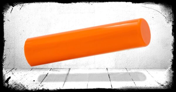 Orange Solid Cast Acrylic Rod