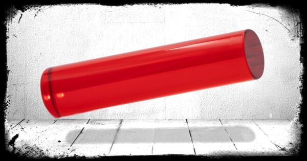 Red Transparent cast acrylic rod