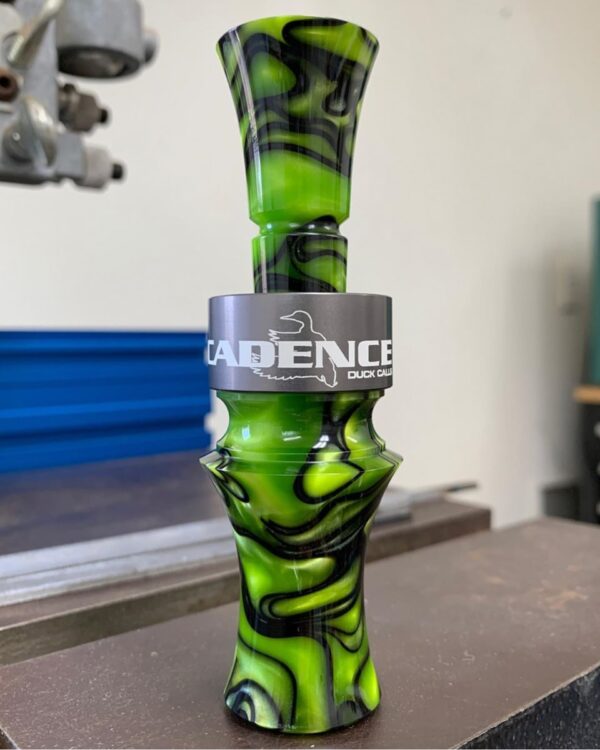Toxic Marsh Swirl cast acrylic rod